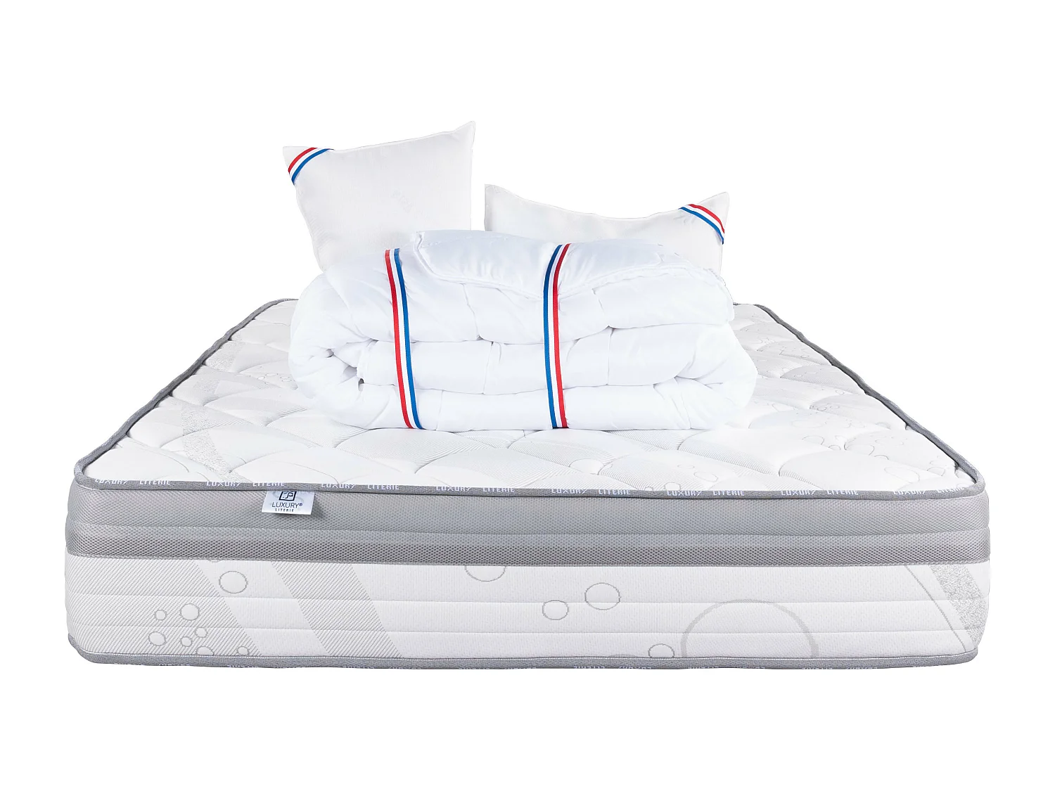 Matelas 160x200 cm, ViscoPlus, 26 cm, mémoire de forme, ferme + 2 oreillers + couette