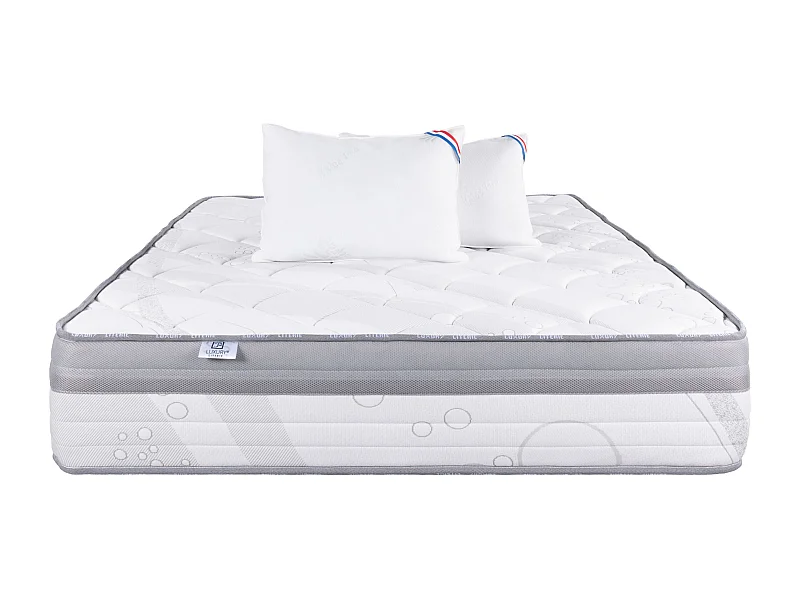 Matelas 160x200 cm, ViscoPlus, 26 cm, mémoire de forme, ferme + 2 oreillers
