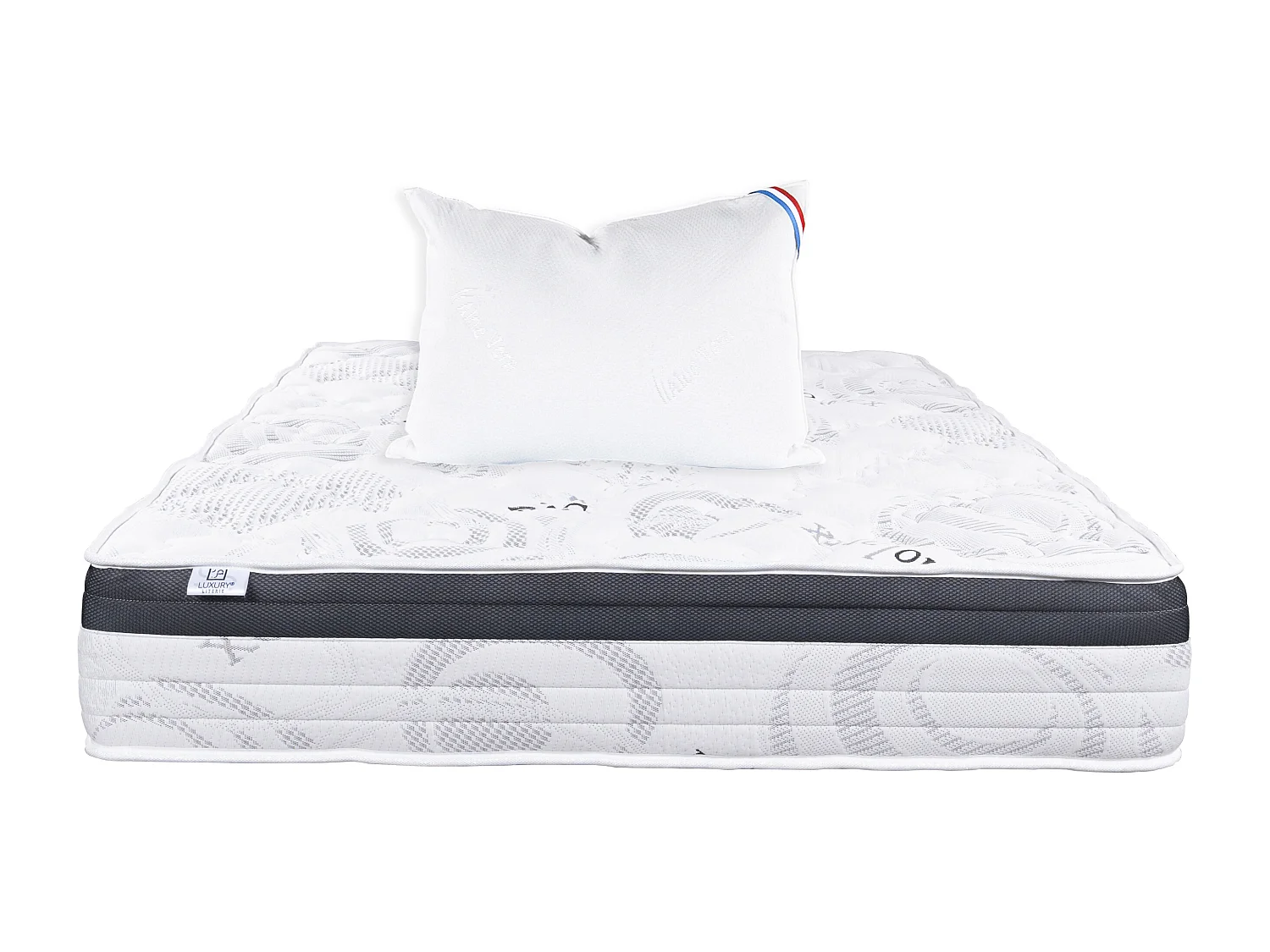 Colchão Sleeplux em látex ergonômico 90x190 cm, reversível verão/inverno, alta densidade + Travesseiro de memória de forma