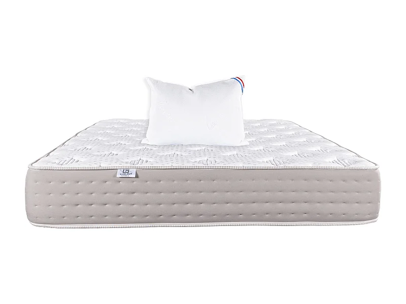 Colchão Dreamlux 90x190 cm com molas ensacadas e espuma de alta densidade com travesseiro de memória