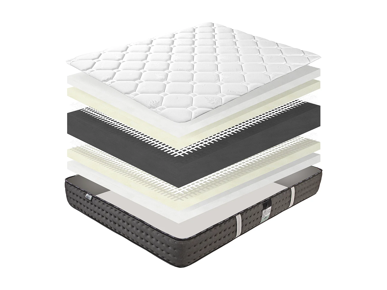 Matelas 90x190 cm, Luxury, 20 cm, mémoire de forme, ferme