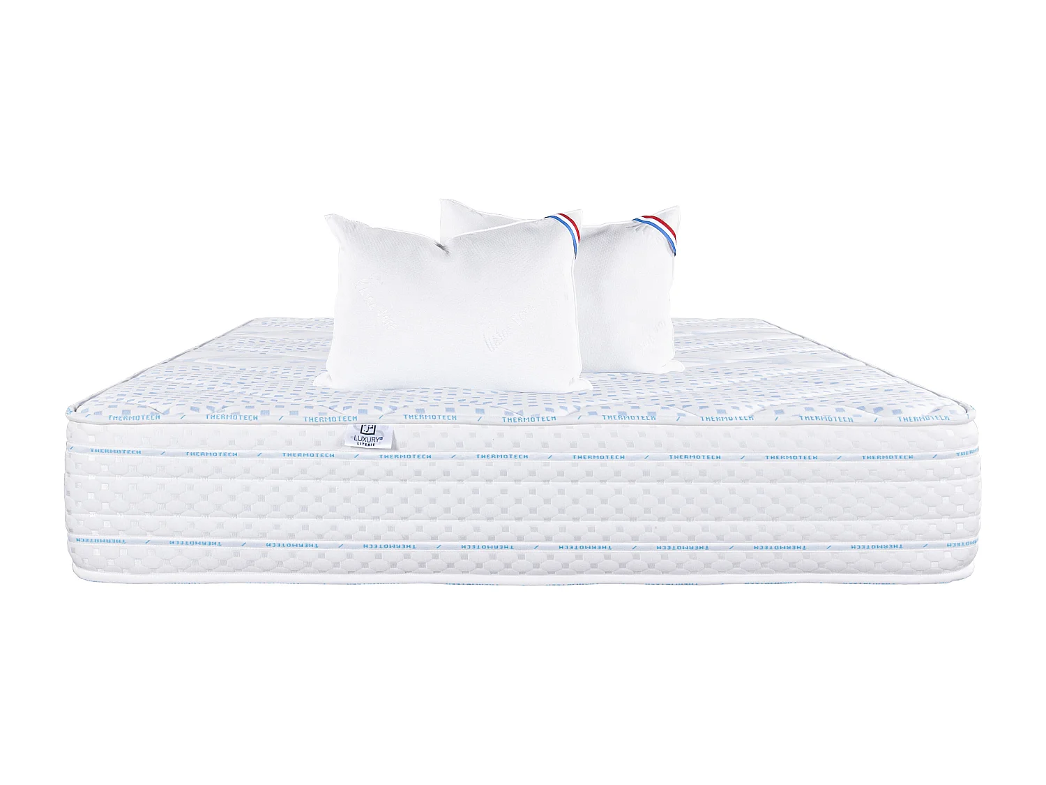 Colchão 140x190 cm, Thermotec, 24 cm, espuma de memória, firme, face verão/inverno + 2 almofadas