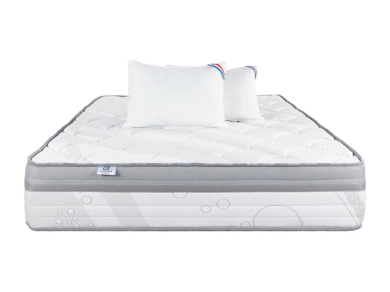 Matelas 140x200 cm, ViscoPlus, 26 cm, mémoire de forme, ferme + 2 oreillers