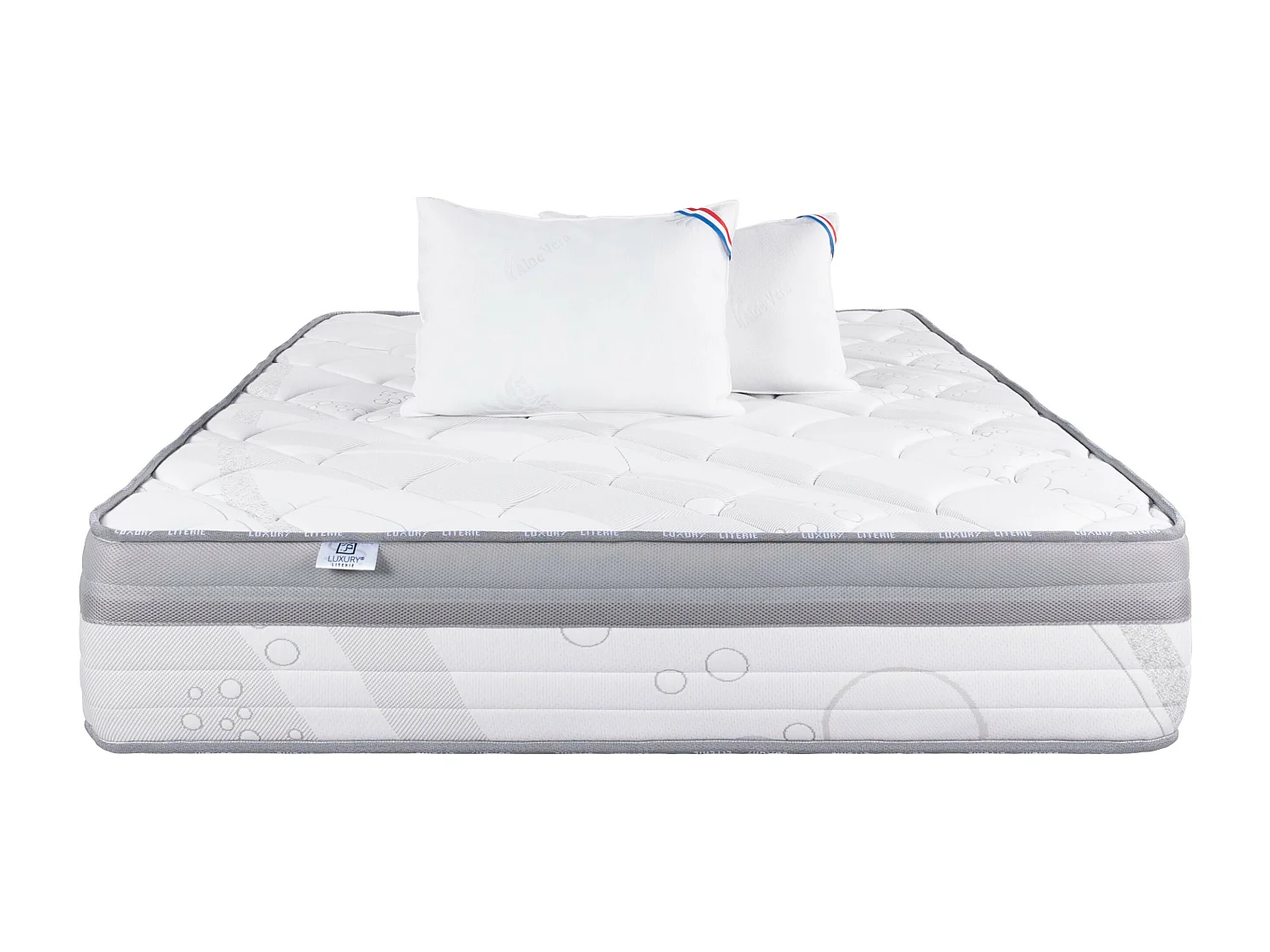 Matelas 140x200 cm, ViscoPlus, 26 cm, mémoire de forme, ferme + 2 oreillers