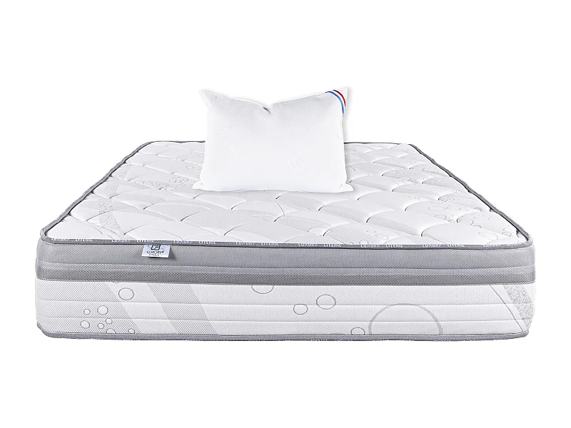 Matelas 90x190 cm, ViscoPlus, 26 cm, mémoire de forme, ferme + 1 oreiller