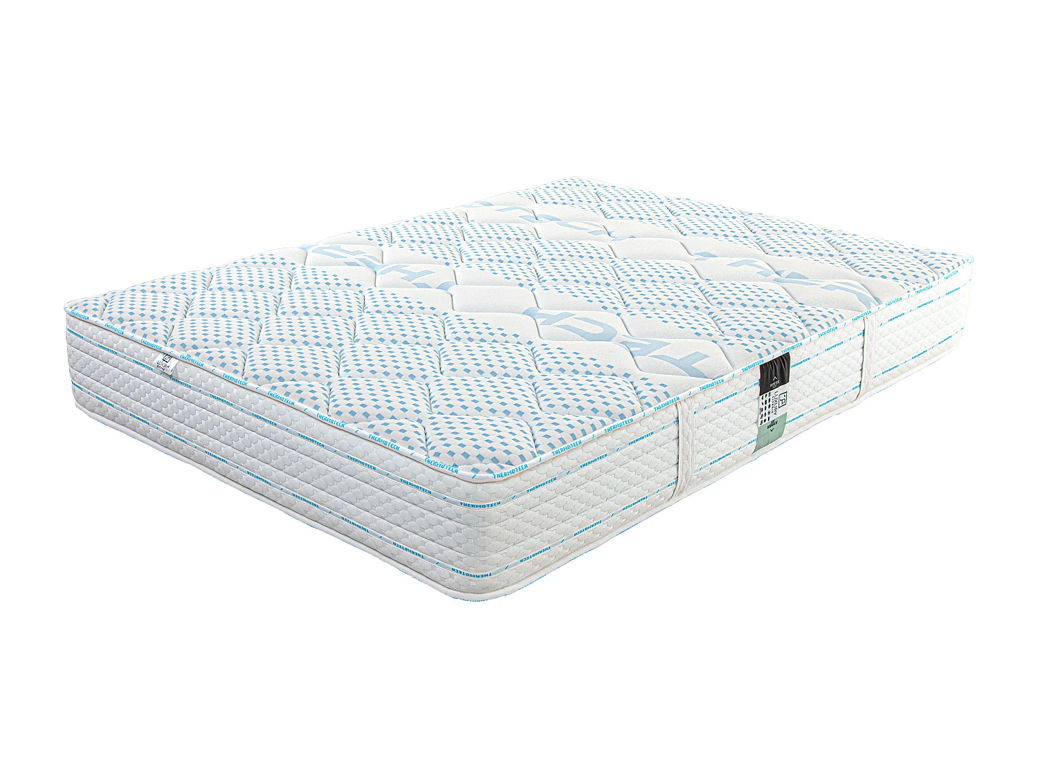 Colchão 180x200 cm, Funnybed, 24cm, espuma de memória, firme, zonas de descanso independentes, face verão/inverno
