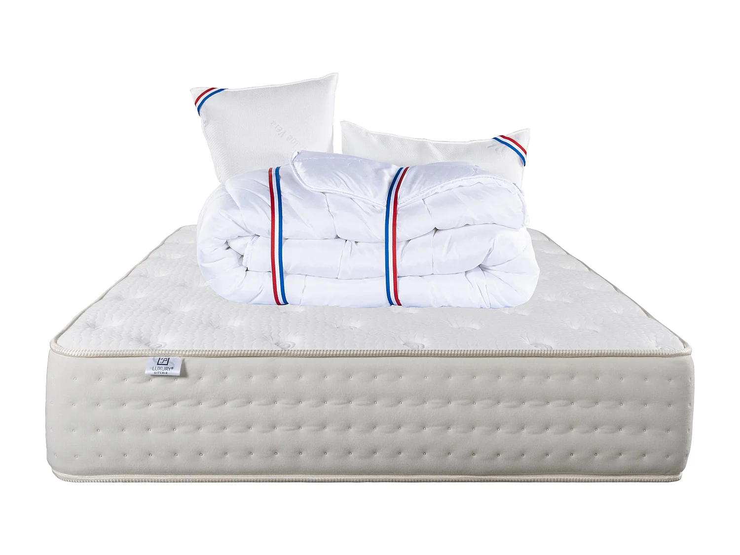 Matelas 140x190 cm, Purlux, 26cm, latex + 2 Oreillers + Couette