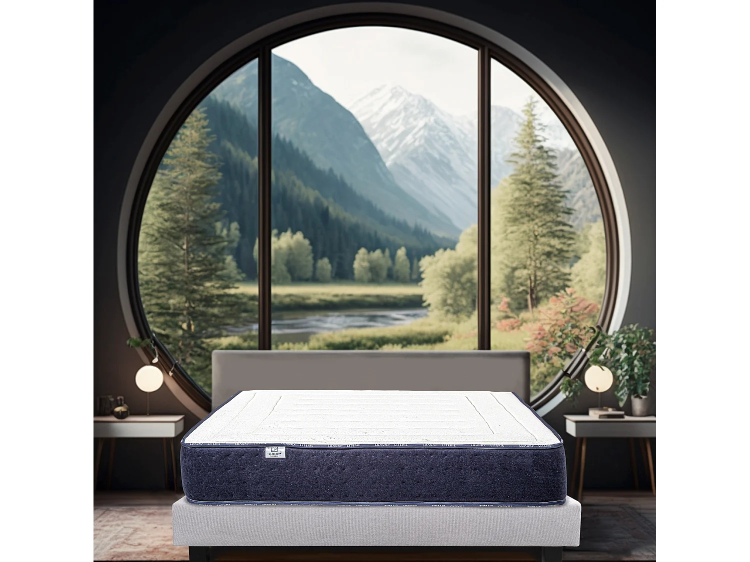 Matelas 90x190 cm, Nuage, 24cm, mi-ferme, mémoire de forme
