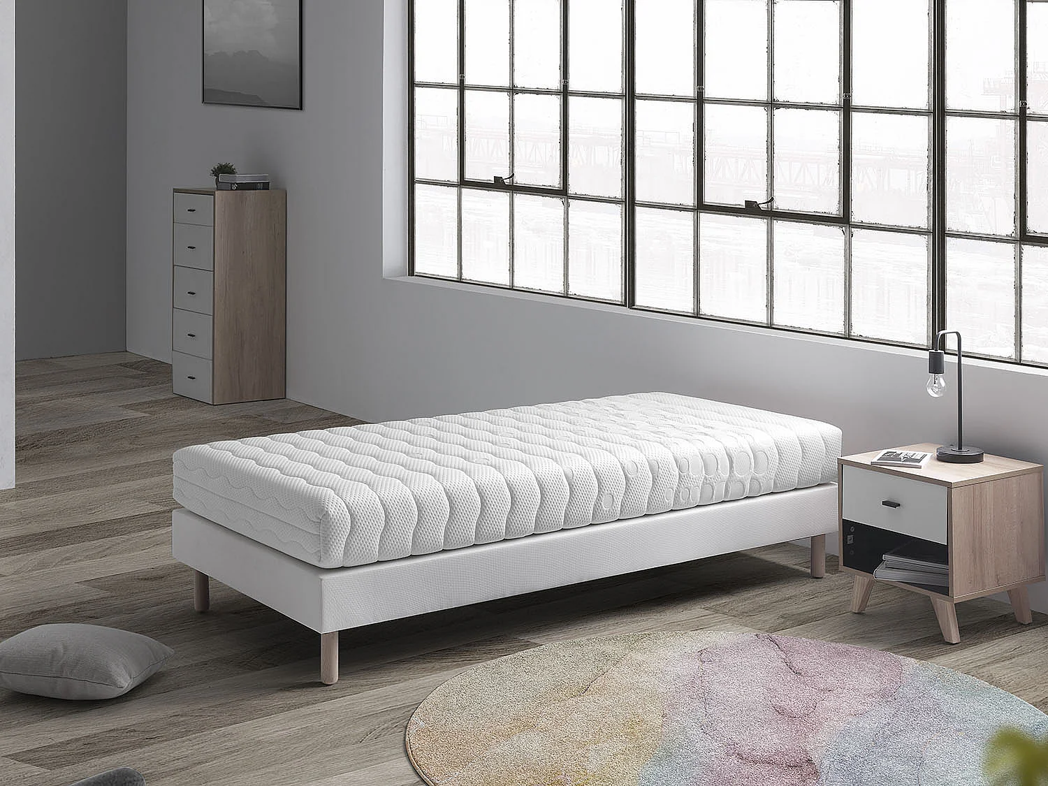 Matelas 80X160 LIT ENFANTS Épaisseur 18 CM ZAFIR VISCO - Mousse à mémoire, Antiacarien et Déhoussable, idéal pour les lits gigognes et lit cabane