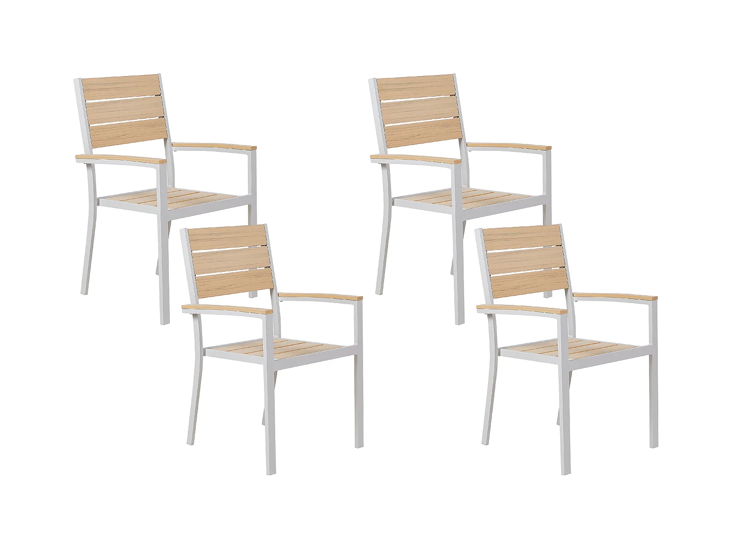 Set di 4 sedie da giardino PRATO Beige