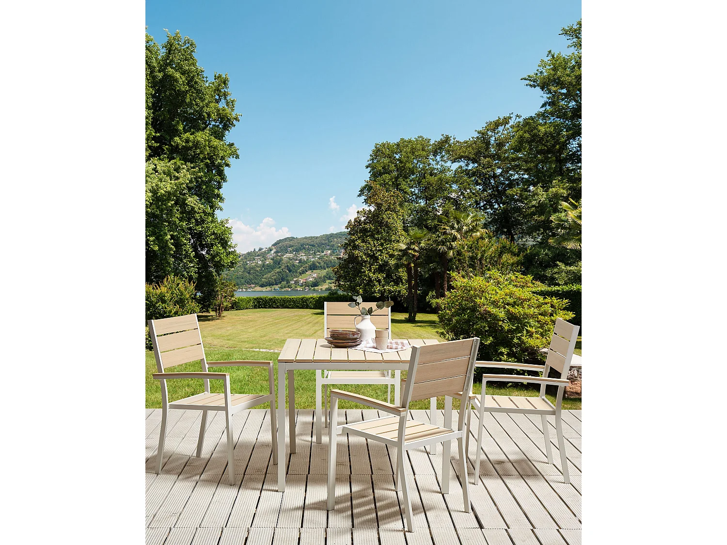 Set di 4 sedie da giardino PRATO Beige