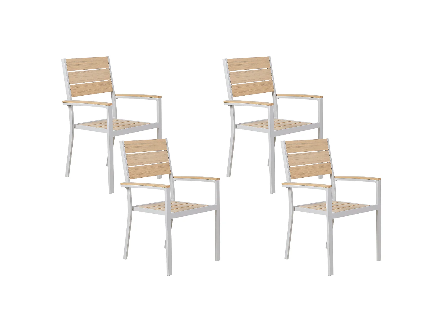 Set di 4 sedie da giardino PRATO Beige