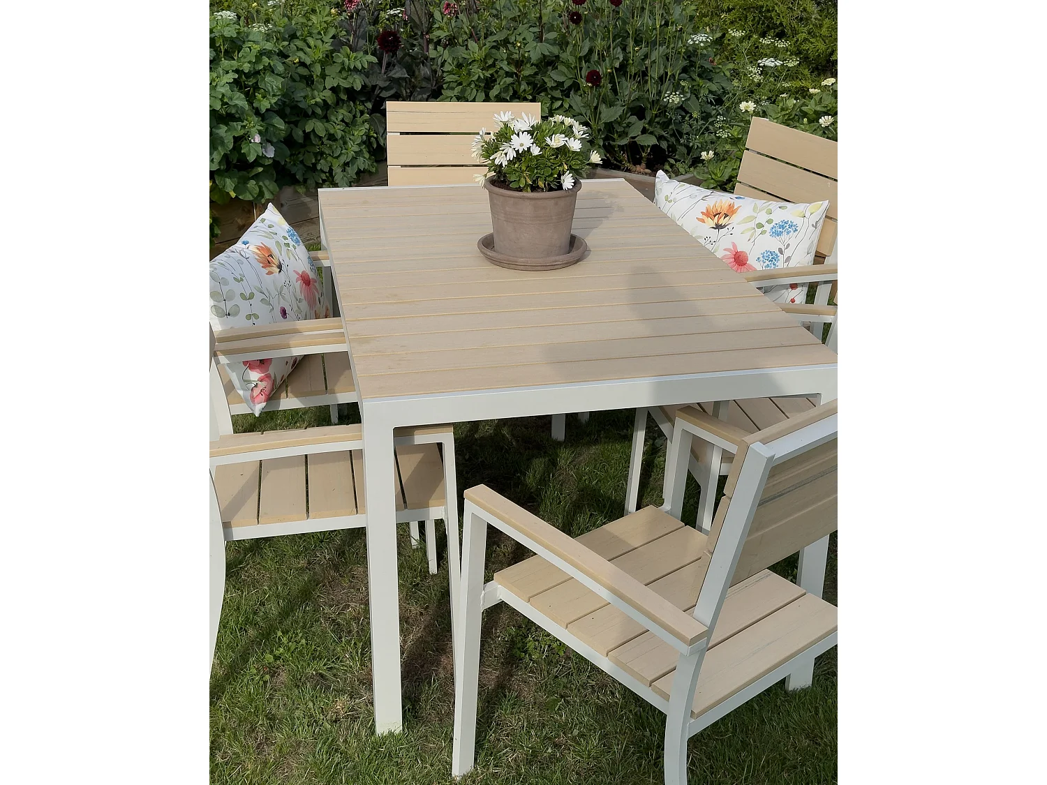 Set med 6 trädgårdsstolar COMO Beige