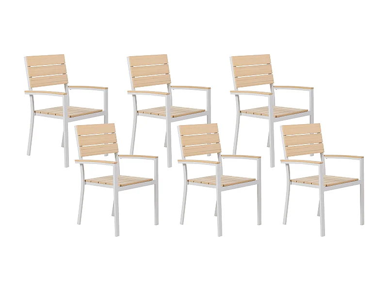 Gartenstuhl 6er Set COMO Beige
