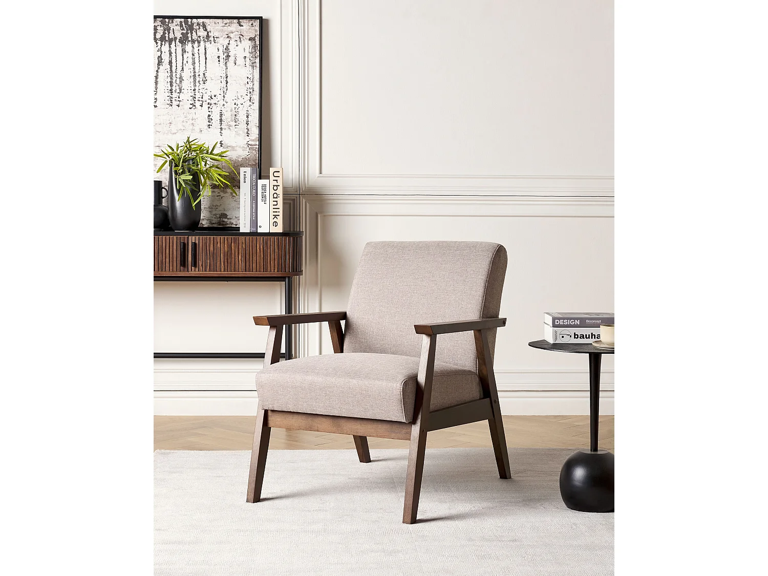 Fauteuil ASNES Tissu Taupe