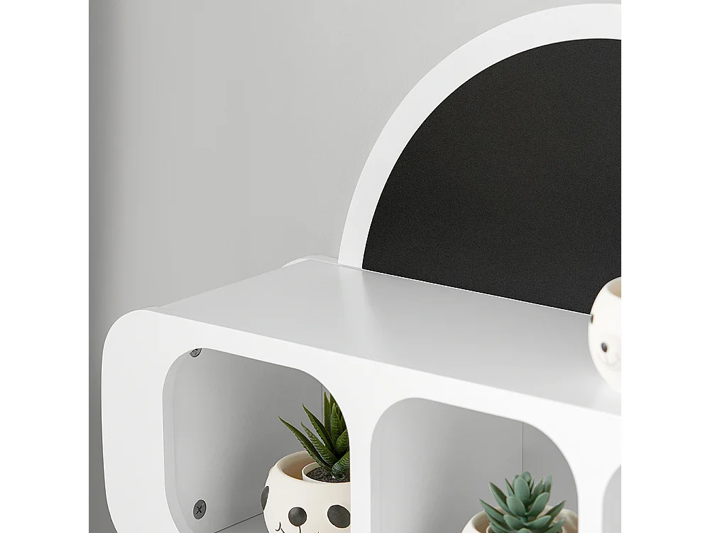 SoBuy Étagères de Rangement Suspendue Chambre d’Enfant, Étagère Murale pour Enfant, 70x20x53 cm, KMB86-W