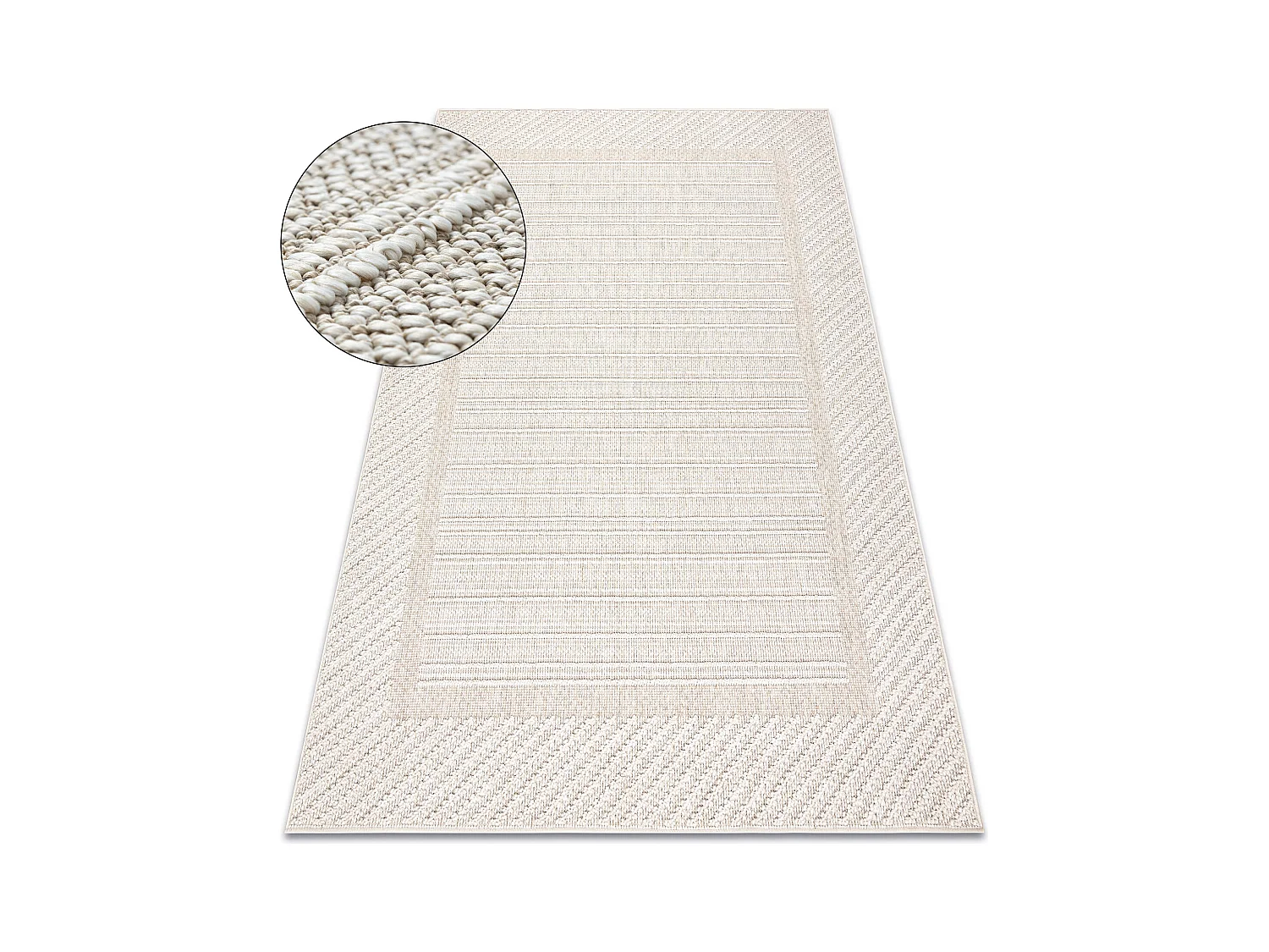 Tapis JERSEY 19261 beige - Cadre, structurelles, boucle BOHO 180x270 cm