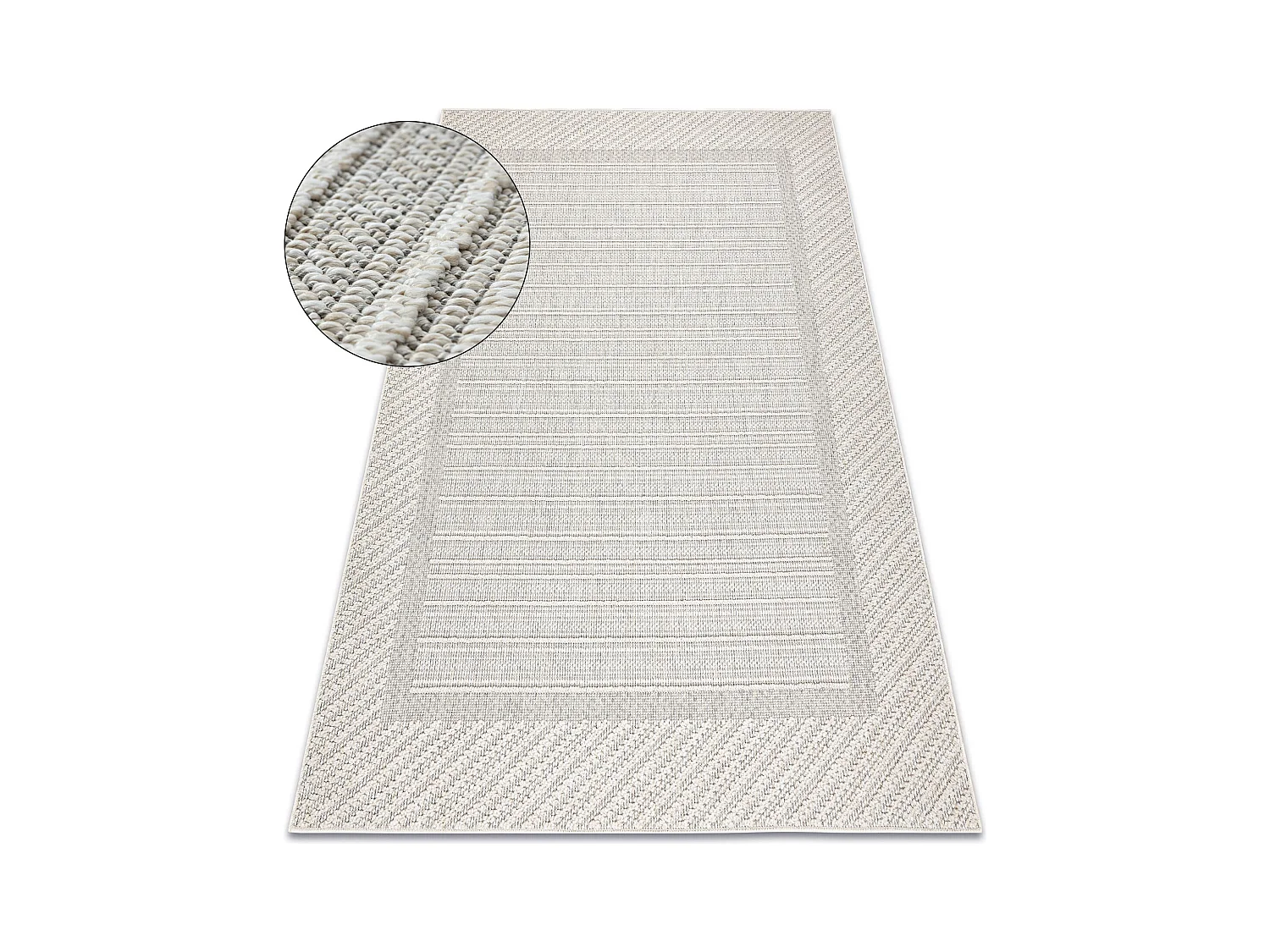 Tapis JERSEY 19261 gris - Cadre, structurelles, boucle BOHO 140x190 cm