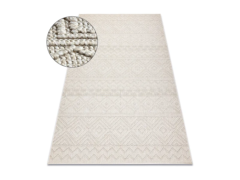 Tapis JERSEY 19234 crème - Losangos, structurelles, boucle BOHO 200x290 cm