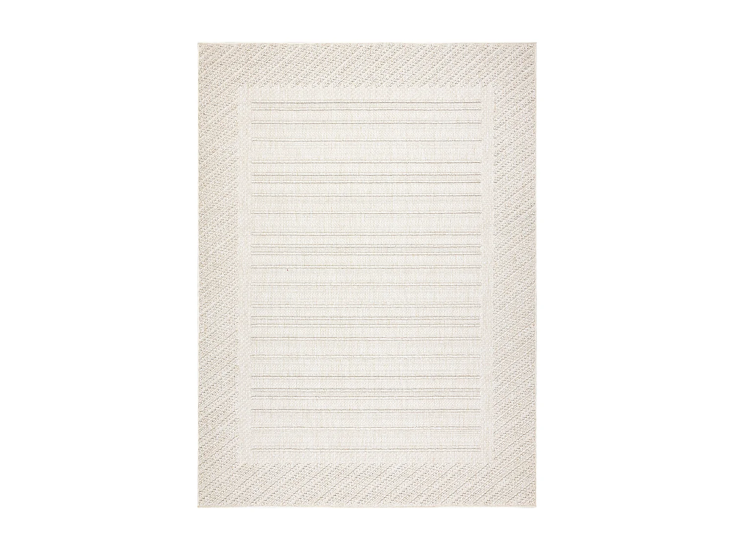 Tapis JERSEY 19261 crème - Cadre, structurelles, boucle BOHO 140x190 cm