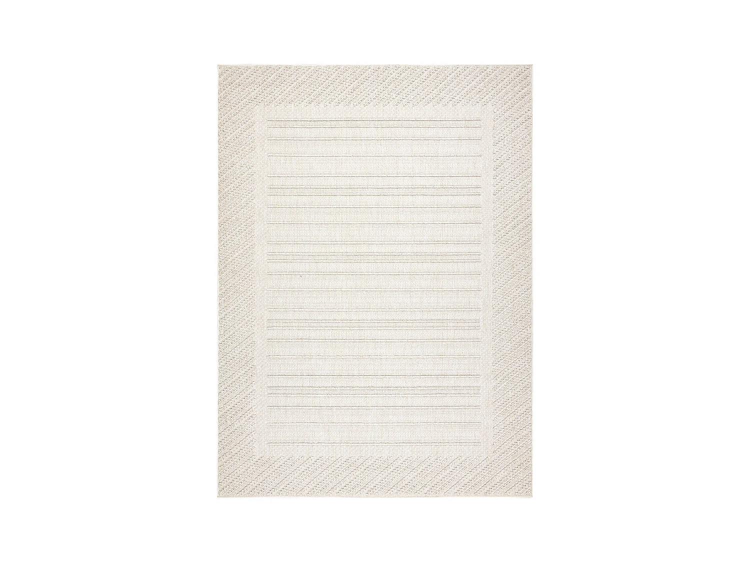 Teppich JERSEY 19261 creme - Rahmen, struktur, Schleife BOHO 60x100 cm