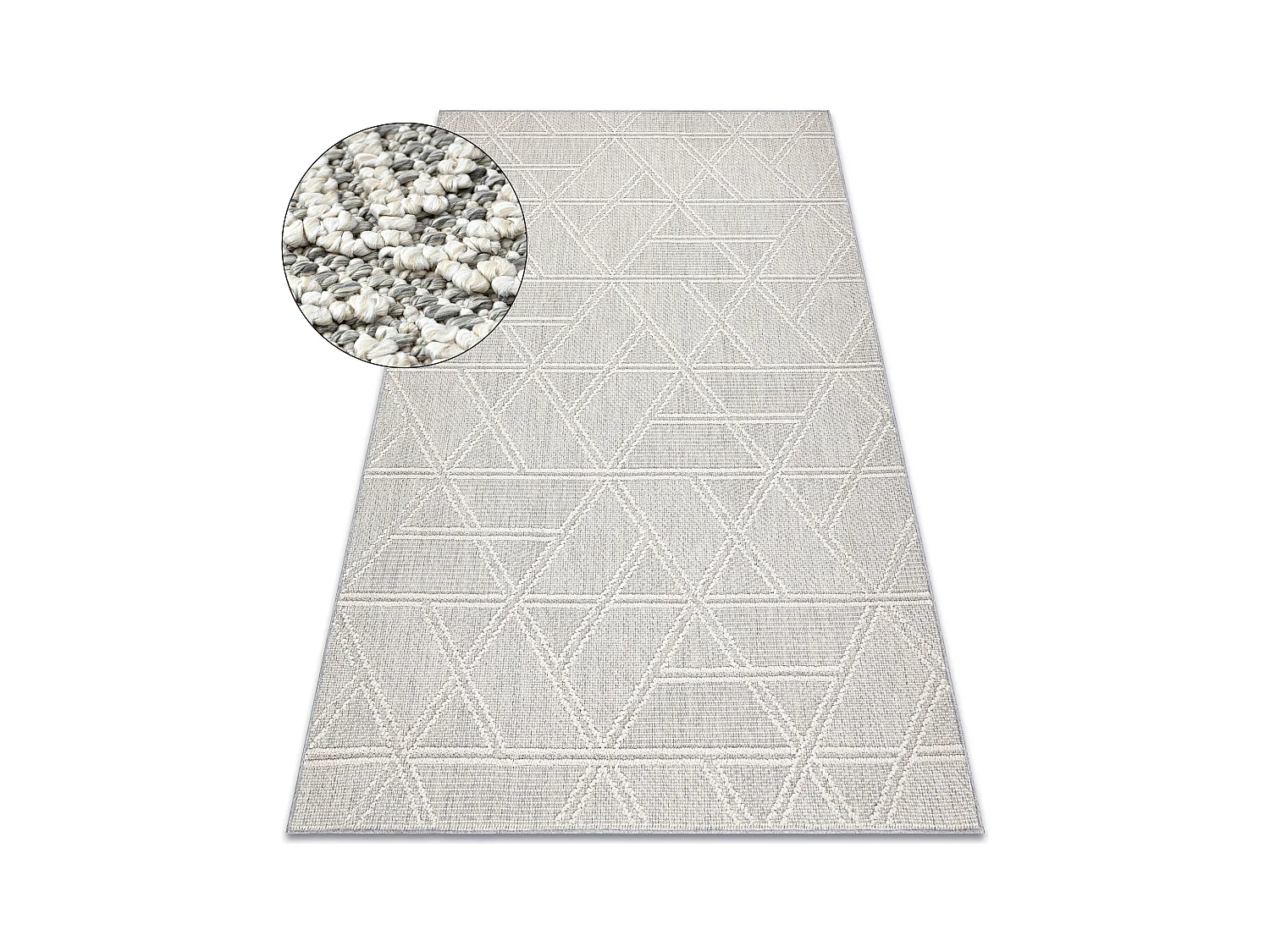 Tapis JERSEY 19241 gris - Losangos, géométrique structurelles, boucl 140x190 cm