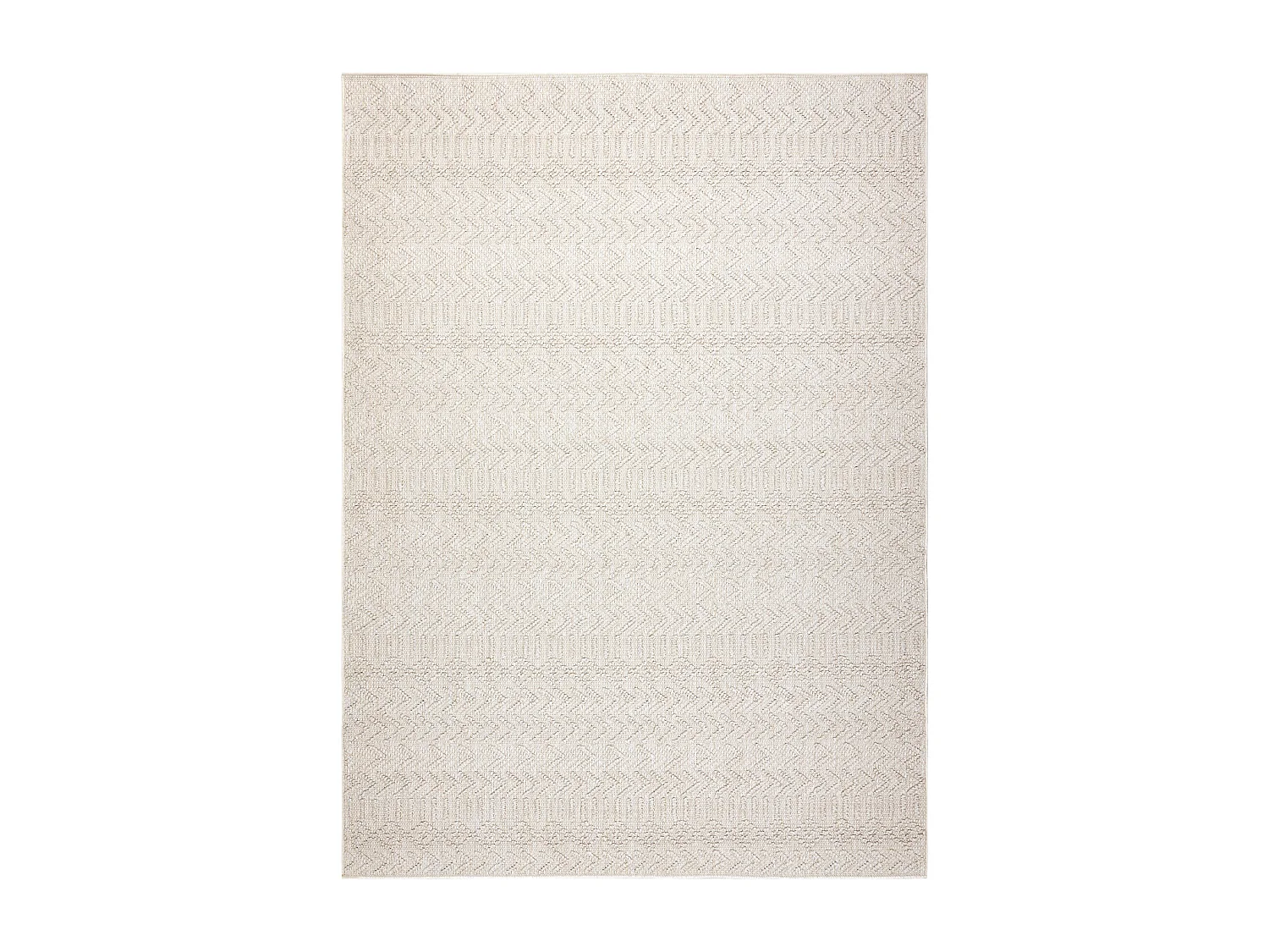 Alfombra JERSEY 19243 crema - Espina de pescado, estructural, lazo BOH 160x220 cm
