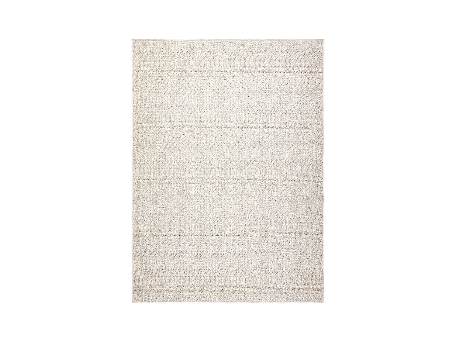 Teppich JERSEY 19243 creme - Fischgrät, Struktur, Schleife BOHO 240x330 cm