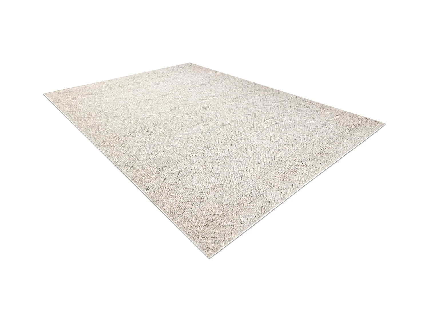 Teppich JERSEY 19243 creme - Fischgrät, Struktur, Schleife BOHO 240x330 cm