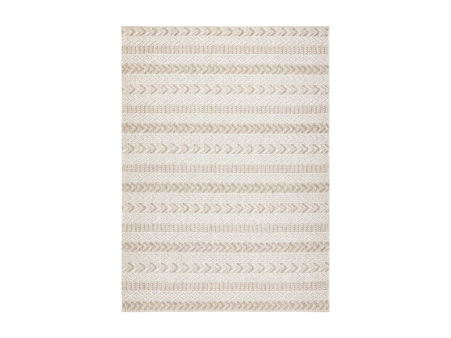 Tapis JERSEY 19243 beige - Chevron, structurelles, boucle BOHO 60x100 cm