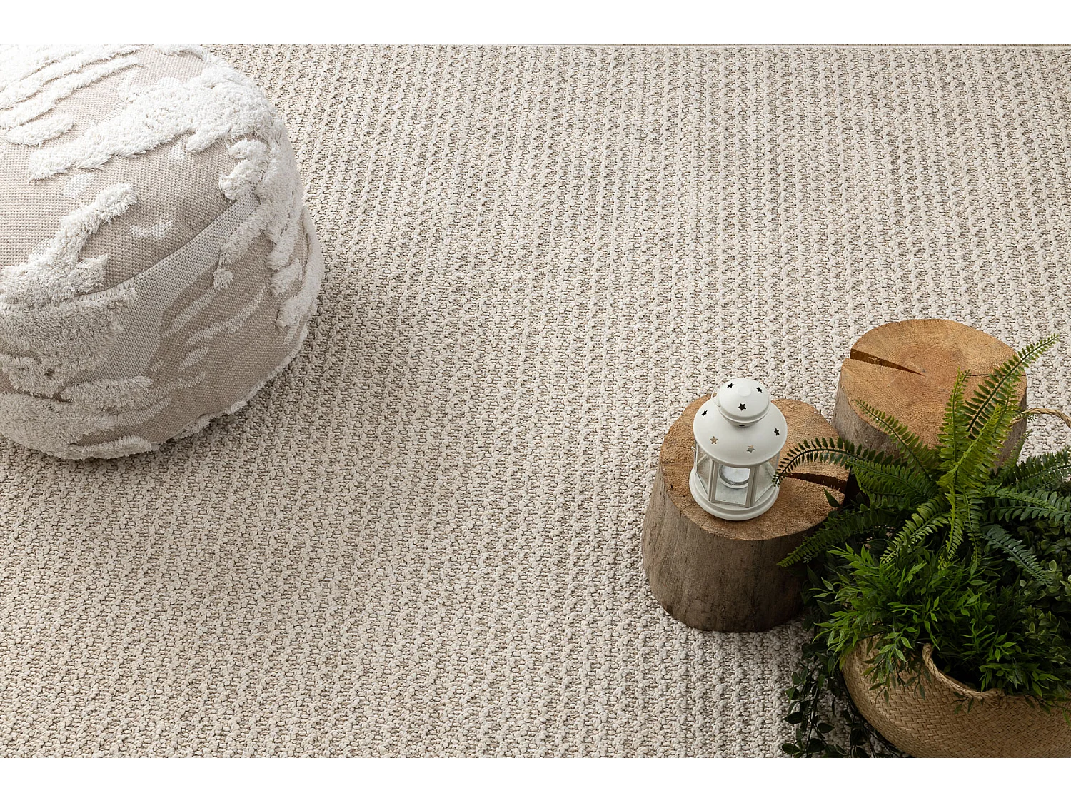 Teppich JERSEY 19236 beige - Struktur, Schleife BOHO 240x330 cm