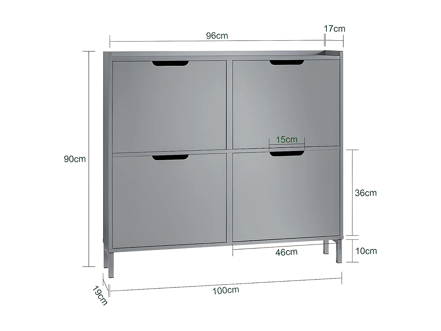 SoBuy armário de sapatos, Armário de sapatos estreito, armário para sapatos FSR100-SCH