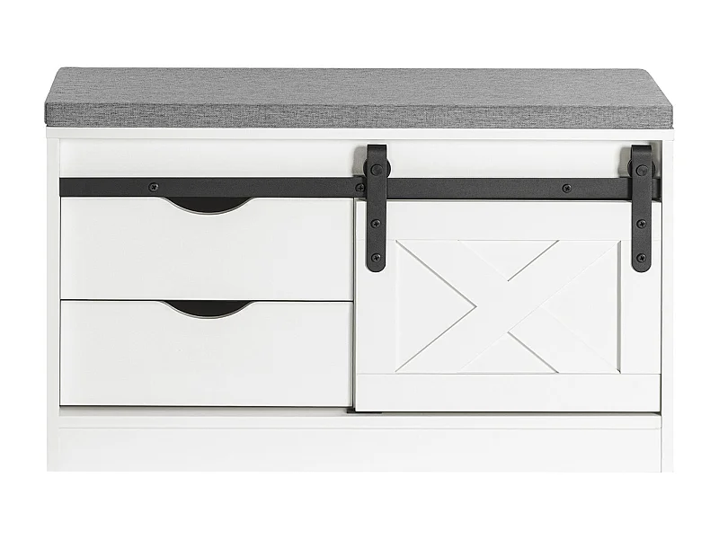 Ławka na buty z drzwiami przesuwnymi FSR153-W