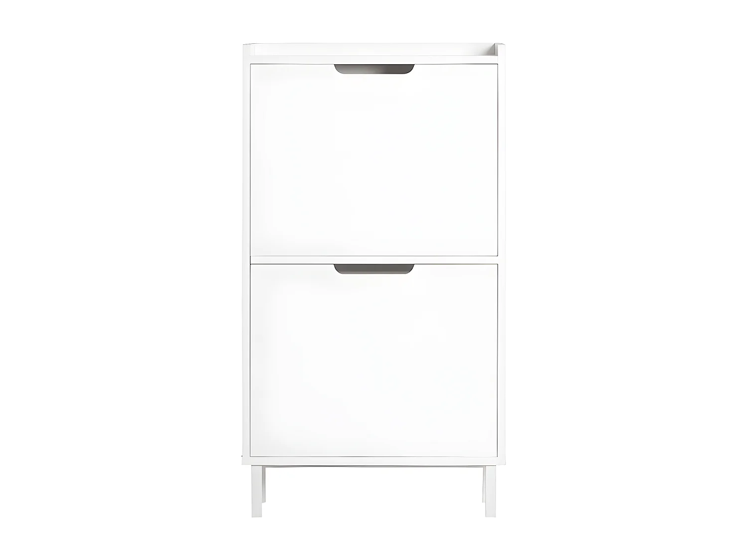 SoBuy FSR151-W Meuble à Chaussures avec 2 Abattants Armoire à Chaussures Commode à Chaussures