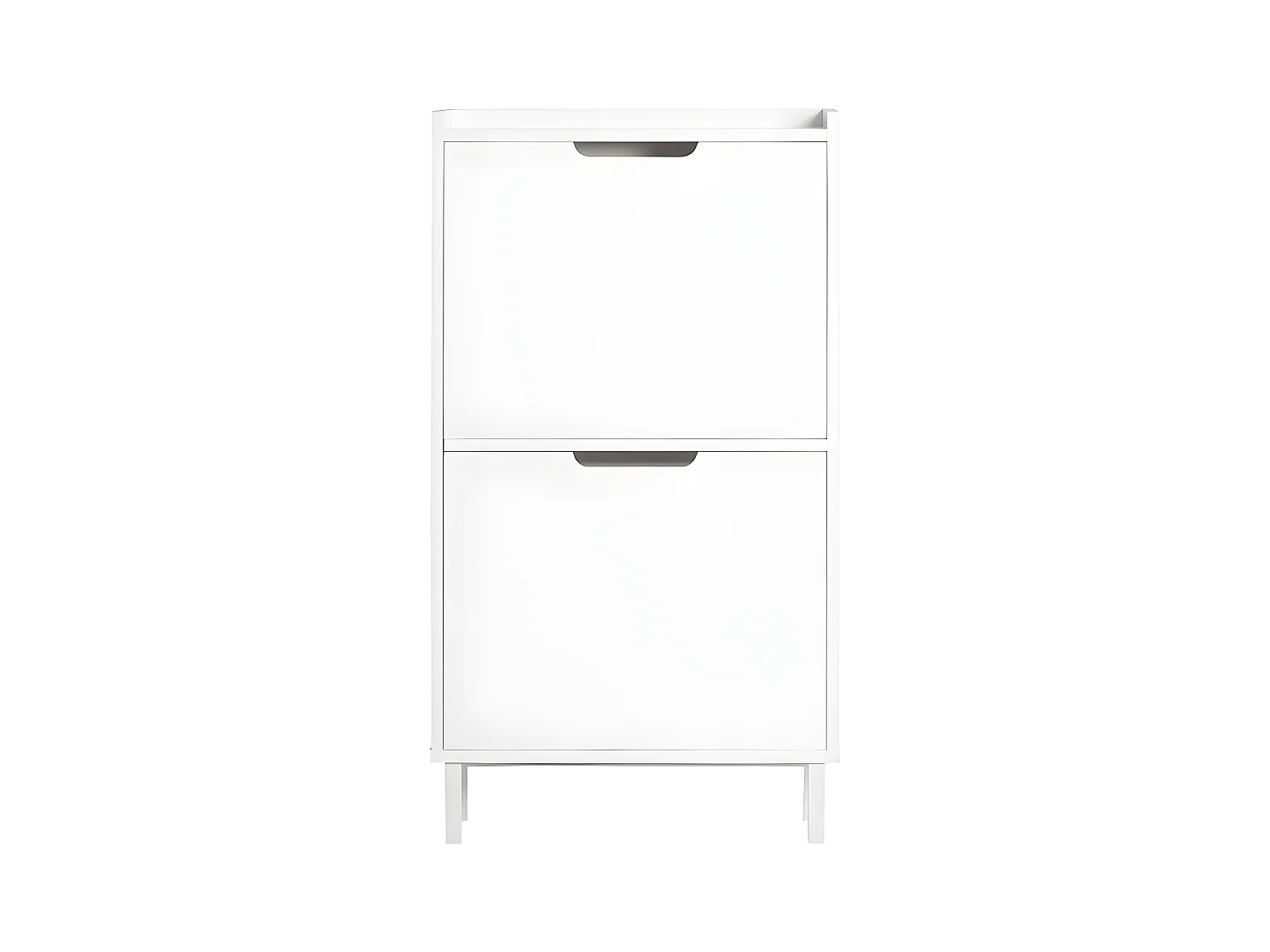 SoBuy Schoenenkast Schoenenopbergkast met 2 kleppen Schoenenkast Schoenenkast Entreekast Schoenenopberger – Wit, 50x19x91 cm, FSR151-W