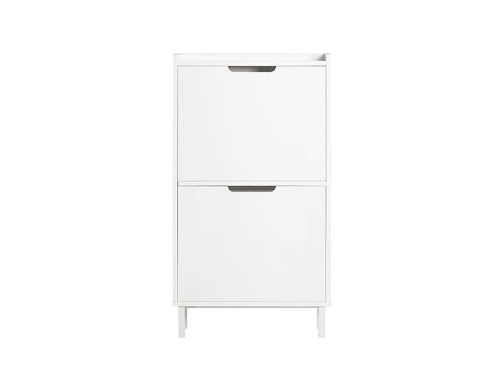 SoBuy Schoenenkast Schoenenopbergkast met 2 kleppen Schoenenkast Schoenenkast Entreekast Schoenenopberger – Wit, 50x19x91 cm, FSR151-W