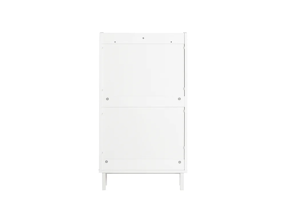 SoBuy Schoenenkast Schoenenopbergkast met 2 kleppen Schoenenkast Schoenenkast Entreekast Schoenenopberger – Wit, 50x19x91 cm, FSR151-W