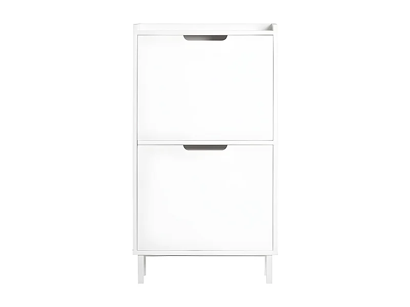 SoBuy FSR151-W Meuble à Chaussures avec 2 Abattants Armoire à Chaussures Commode à Chaussures