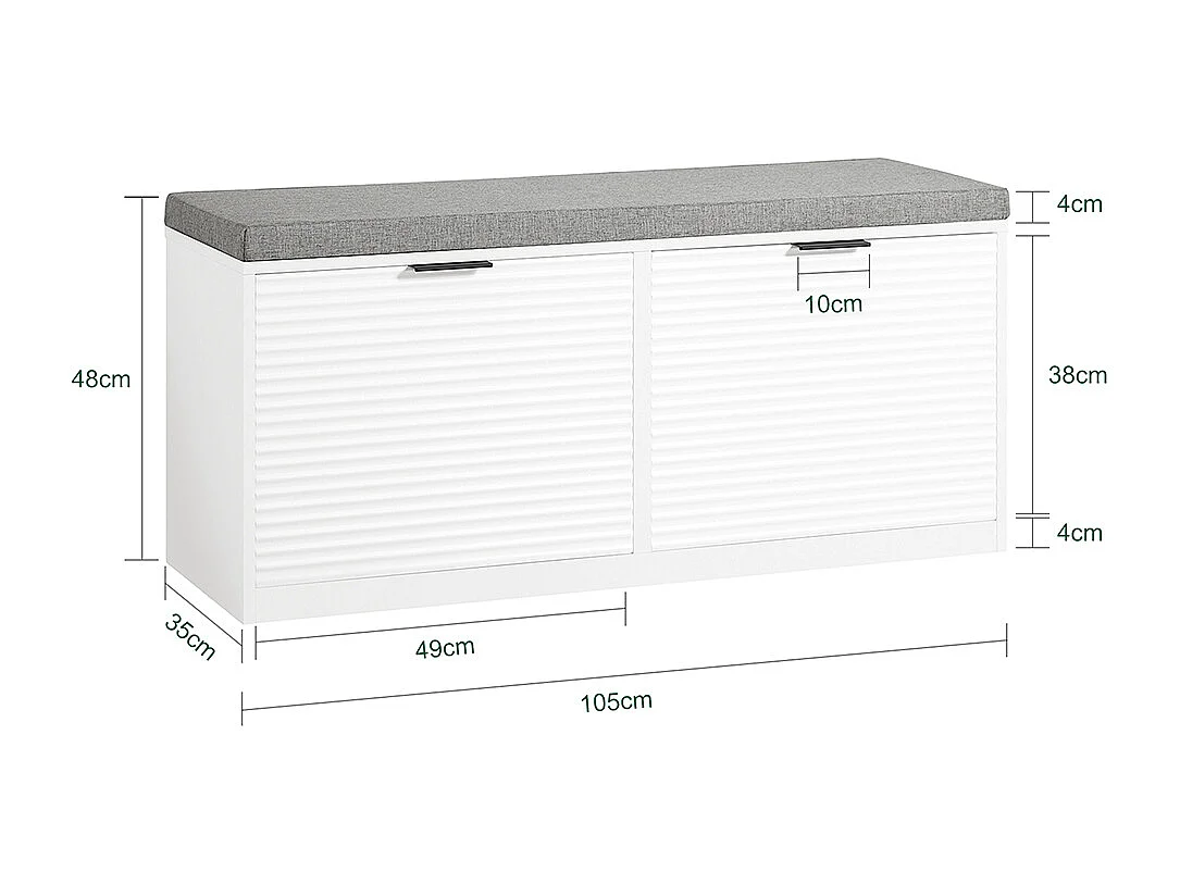 Sitzbank mit Sitzfläche FSR147-W 35 x 48 x 105cm