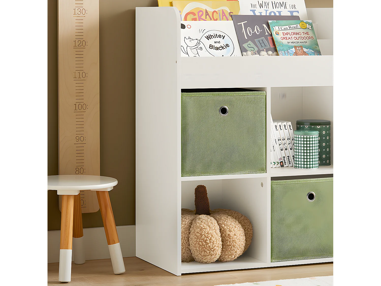 SoBuy armário de criança, armário de livros infantis, armário infantil KMB79-W