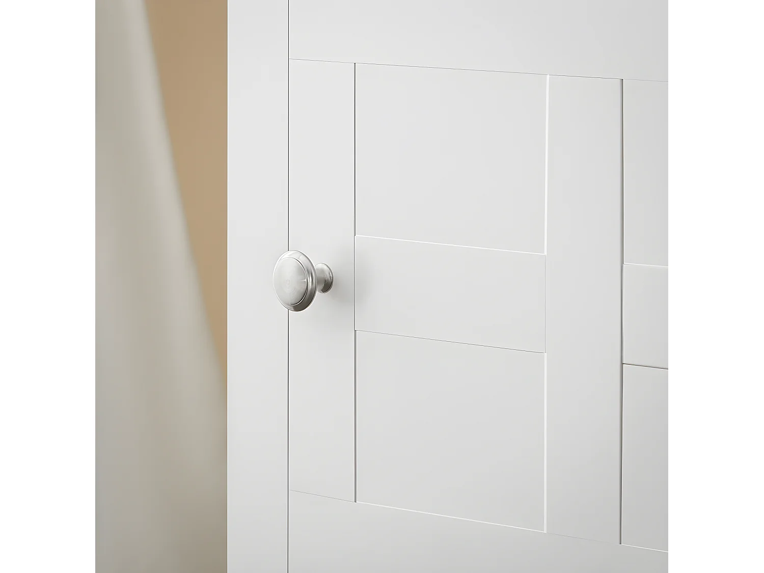 Mesita de Noche con 1 Puerta y 1 Estante Mesa Auxiliar Mesita para Salón Comedor Dormitorio 45 x 35 x 60 cm Blanco FBT113-W SoBuy ES