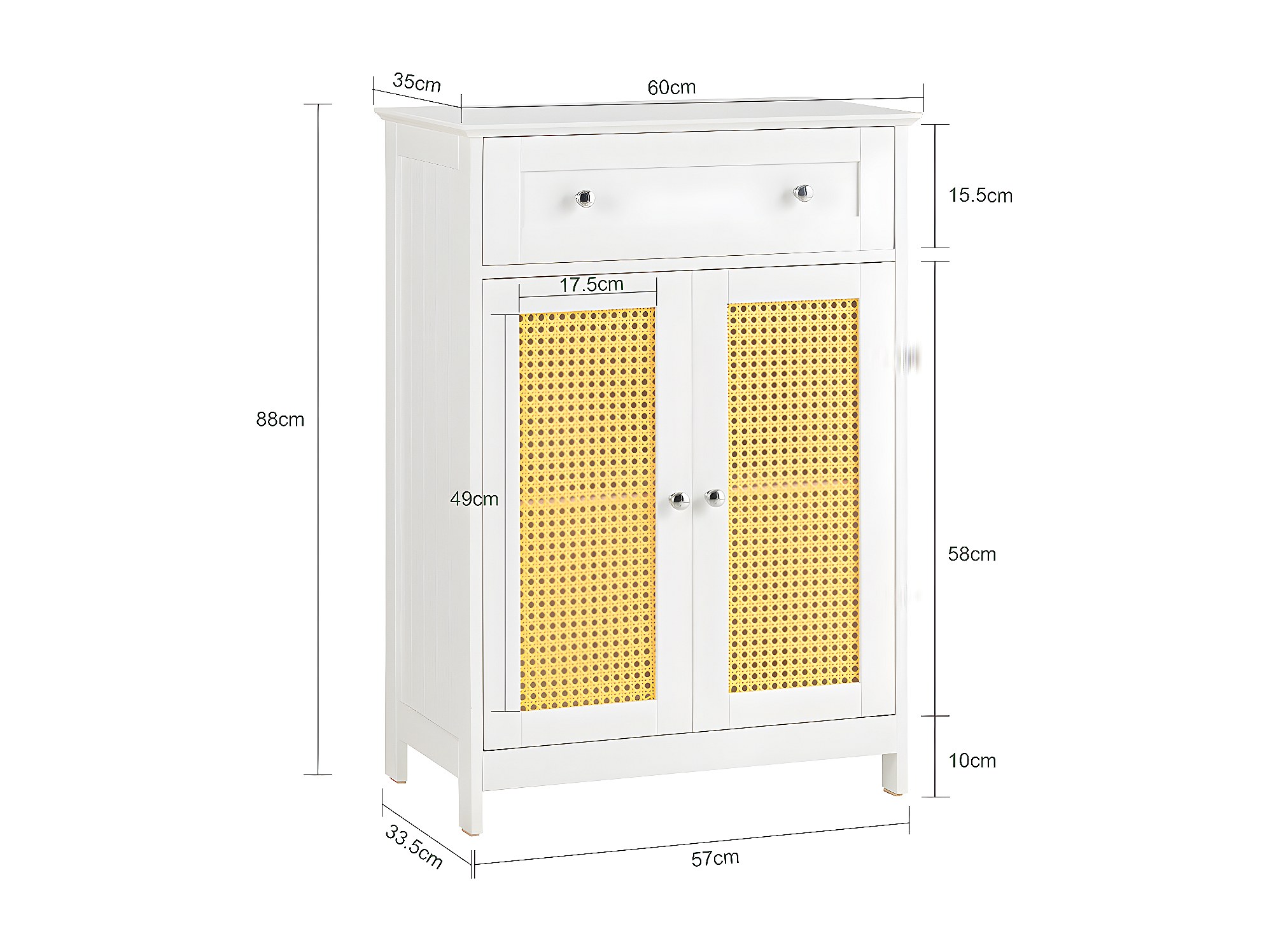 SoBuy Meuble Bas de Salle de Bain Armoire Toilette Commode Meuble de
