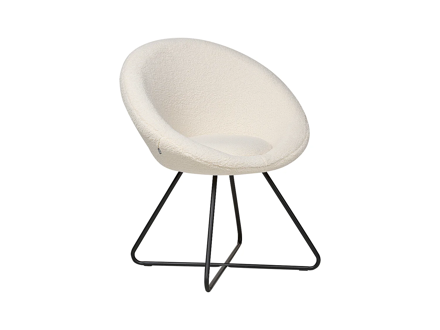 Esszimmerstuhl FLOBY II Bouclé Cremeweiss