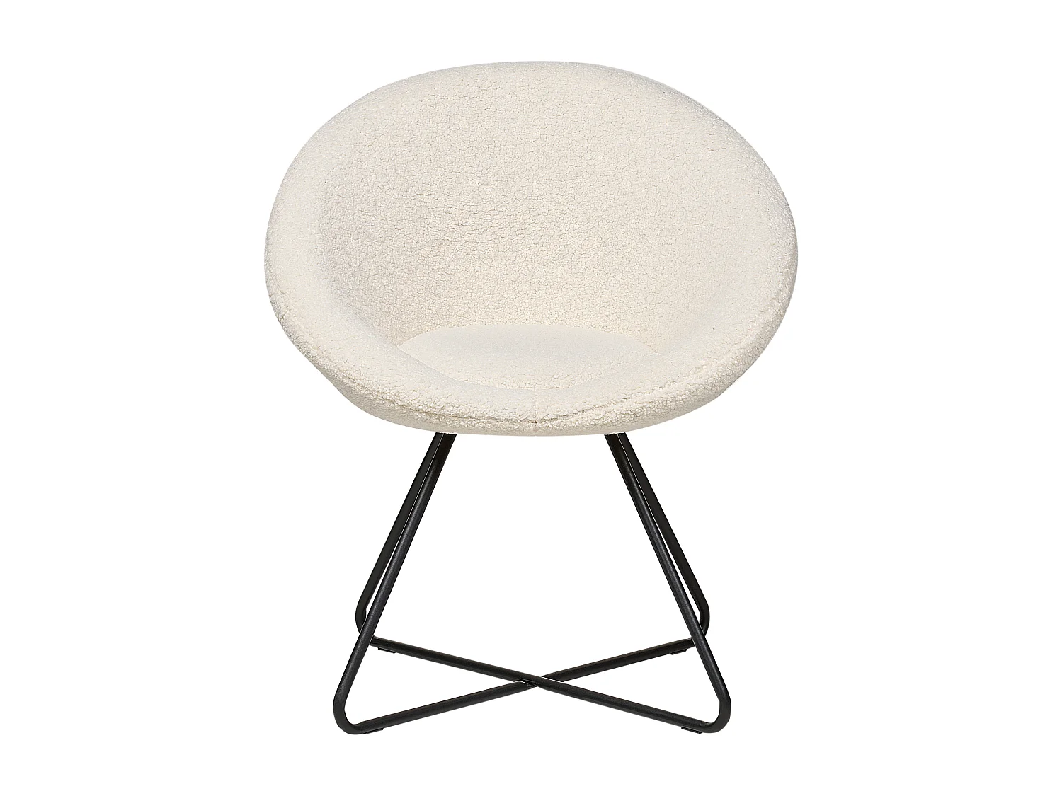 Cadeira de jantar FLOBY II Bouclé Branco creme