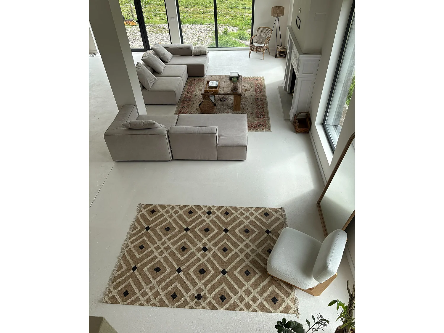 Vloerkleed ESENCIK 200 x 300 cm Jute Beige