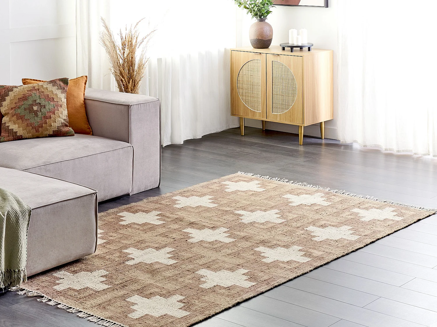 Tapis KONURTAY 160 x 230 cm Jute Beige