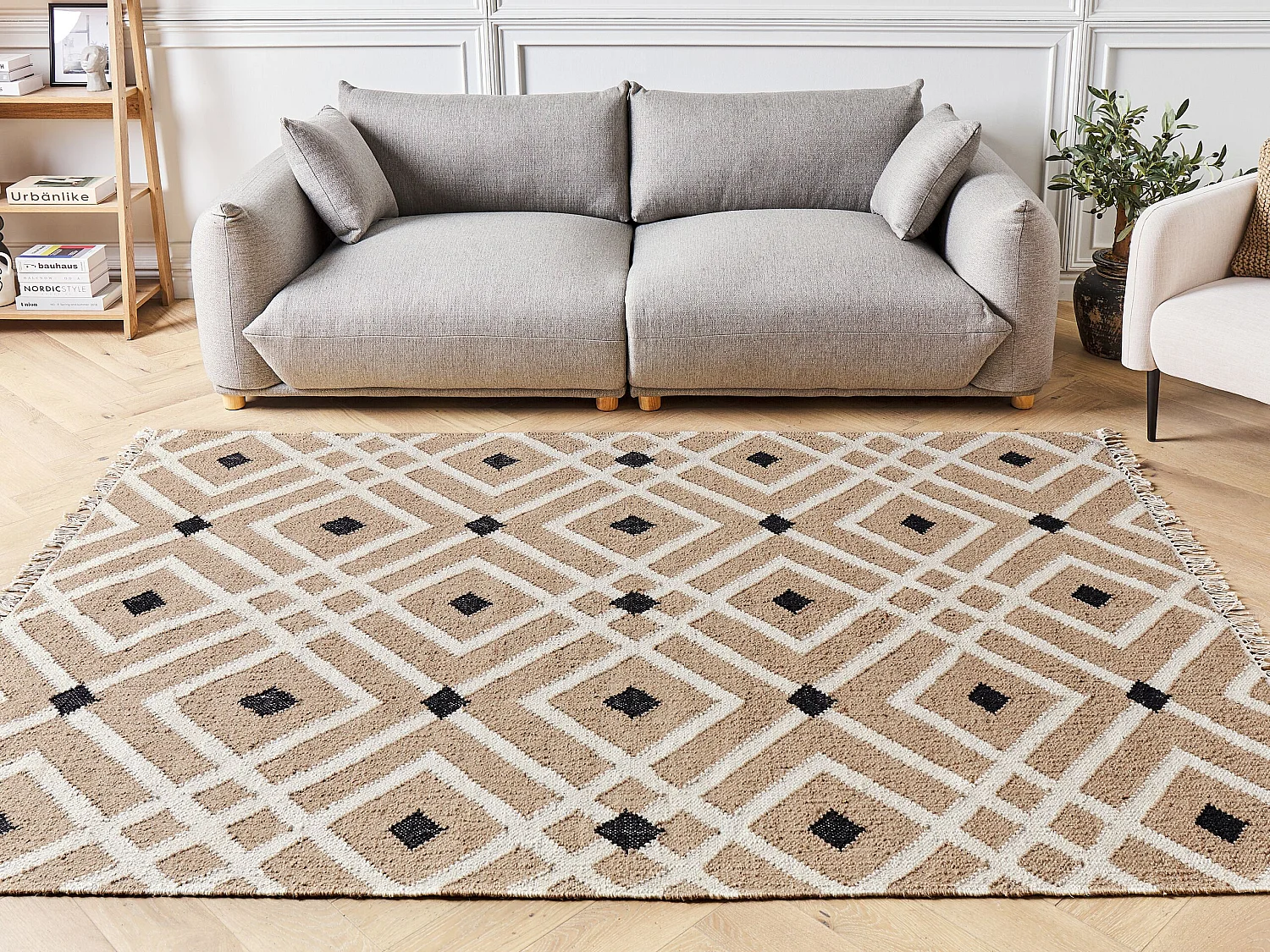 Teppich ESENCIK 160 x 230 cm Jute Beige