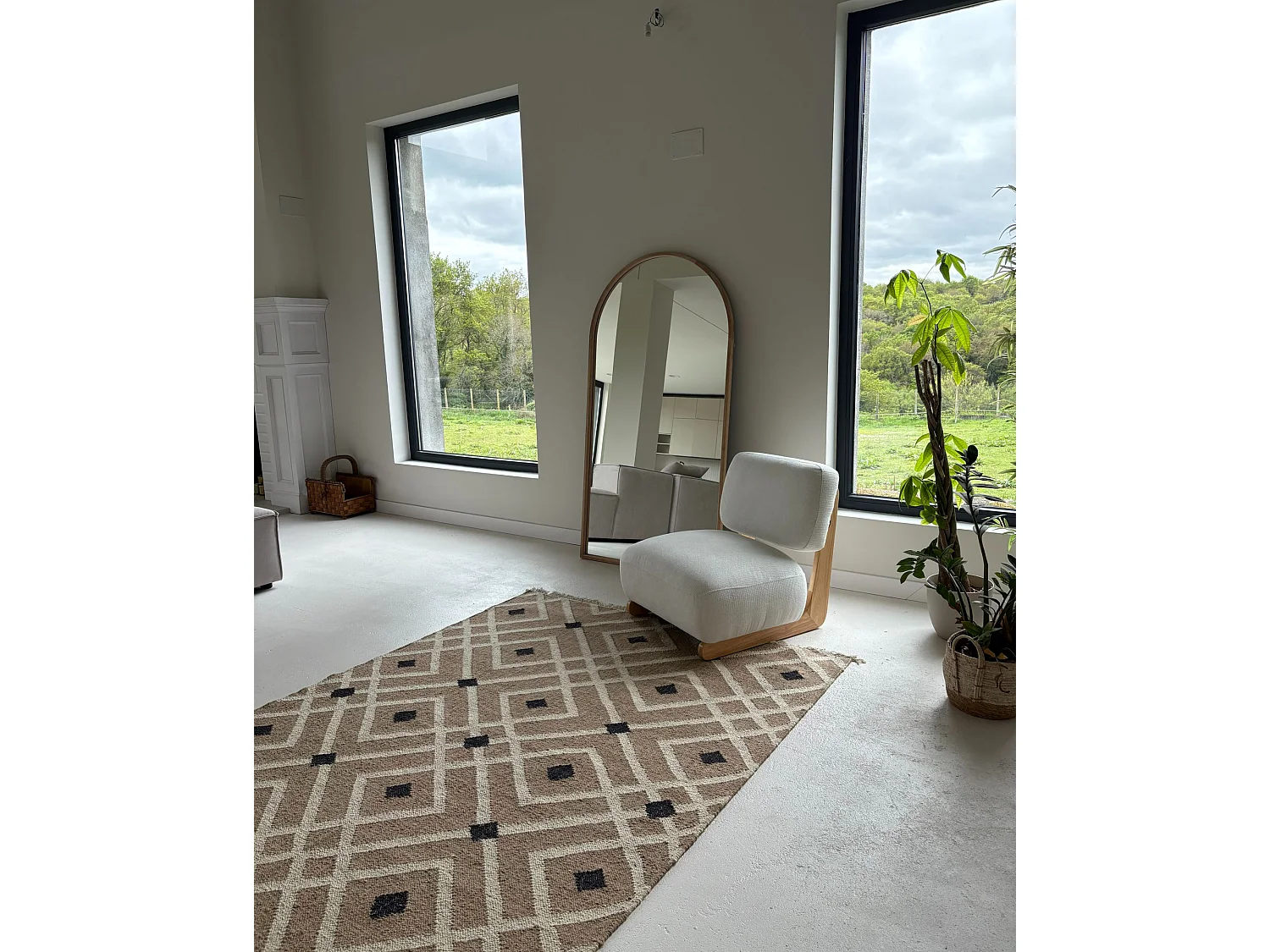 Vloerkleed ESENCIK 160 x 230 cm Jute Beige