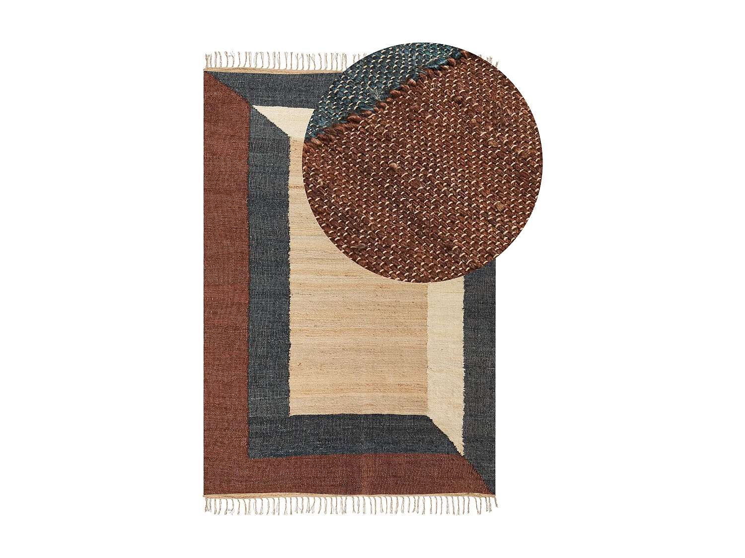 Alfombra ORTAKOY 160 x 230 cm Yute Multicolor