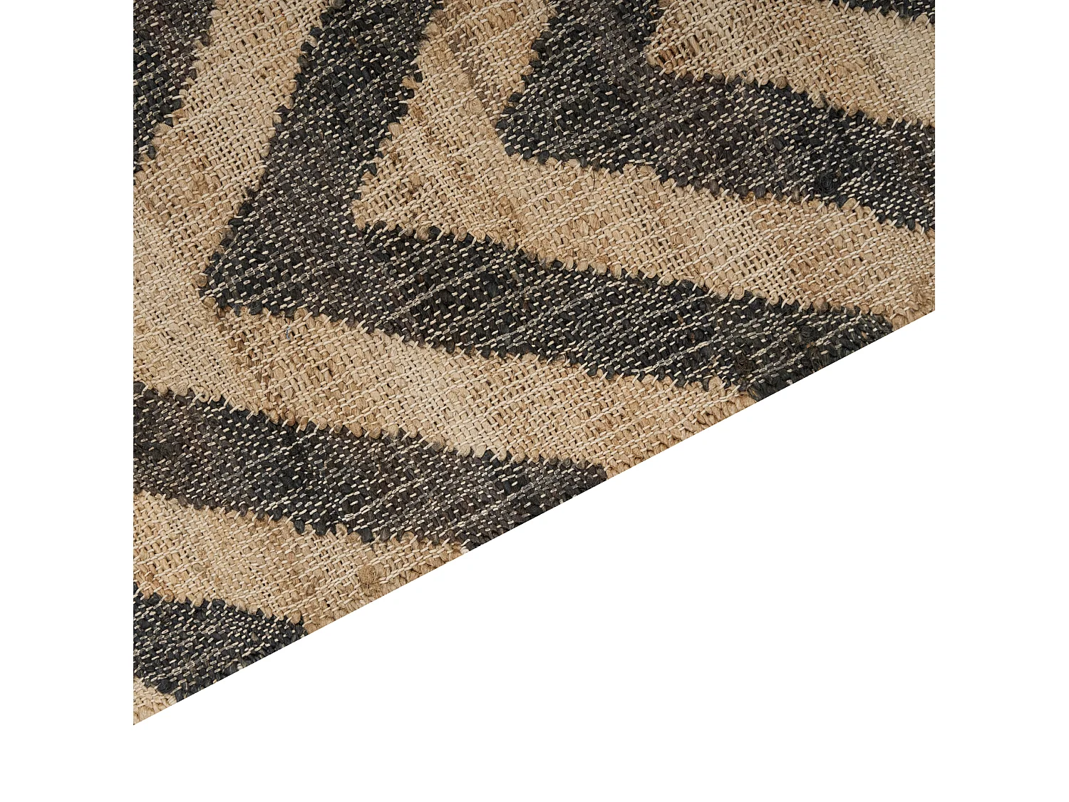 Dywan z juty 160 x 230 cm beżowo-czarny DEDEPINARI